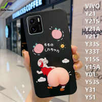 JieFie สำหรับ VIVO Y21 / Y21S / Y33S / Y01 / Y15S / Y15A / Y21A / Y21T / Y33T / Y53S / Y51/Y31น่ารักการ์ตูน Crayon Shinchan เคสโทรศัพท์ Corgi 3D Squishy Pinch ของเล่น Soft TPU กลับเคสคลุม