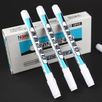 6Pcs/Set For White Marker Pens Oily Waterproof Plastic Large Capacity Art Painting White Marker Pen Stationery Writing 1.0 mm