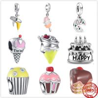 Fit Original Pulseira pendant Charms Bracelet 925 Pandora Sterling Beads Cake Chocolate Pizza For Women Jewelry Making Berloque