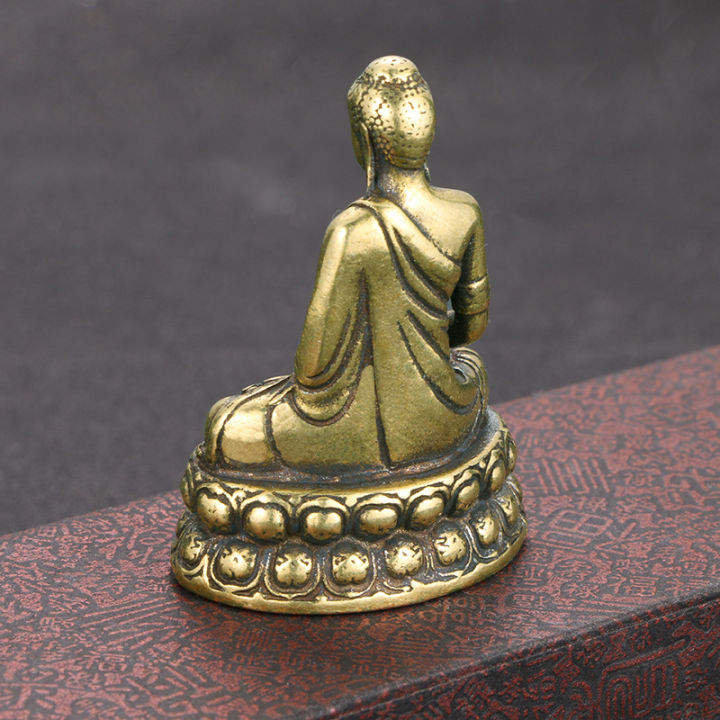รูปปั้นทองเหลืองหุ่นพระพุทธรูปสำนักงานบ้าน-amitabha-ขนาดเล็ก-amitabha-ทองเหลืองงานฝีมือตกแต่งโต๊ะ