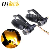 22mm 7/8" Universal Motorcycle Handlebar Bar End Rear View Side Mirrors With LED Turn Signals For Honda Yamaha SUZUKI Kawasaki Mirrors