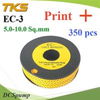 เคเบิ้ล มาร์คเกอร์ EC3 สีเหลือง สายไฟ 5-10 Sq.mm. 350 ชิ้น (พิมพ์ บวก ) รุ่น EC3-9Plus