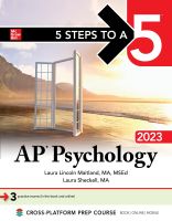 หนังสืออังกฤษใหม่ 5 Steps to a 5: AP Psychology 2023 [Paperback]