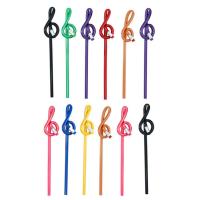 Students Note Pencils Musical Note Pencils with Eraser Colorful Music Pencils Wooden Treble Clef Bent Pencil