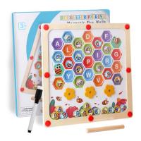 Magnetic Alphabet Puzzle 2 In 1 Magnetic Pen Drawing Board Montessori Educational Learning Toy For Kids Preschoolers Boys Girls generous