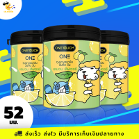 ถุงยางอนามัย วันทัช วัน เลมอน เลิฟเวอร์ OneTouch ONE Lemon Lover กลิ่นเลมอน ขนาด 52 มม. (3 กล่อง)