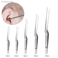 ✠♤☒ Ear Earpick Wax Removal Medical Forceps Angled Jewelry Clamp Clip Nasal Curved Earwax Tweezers Clip Eyelash Remover Cleaner Tool