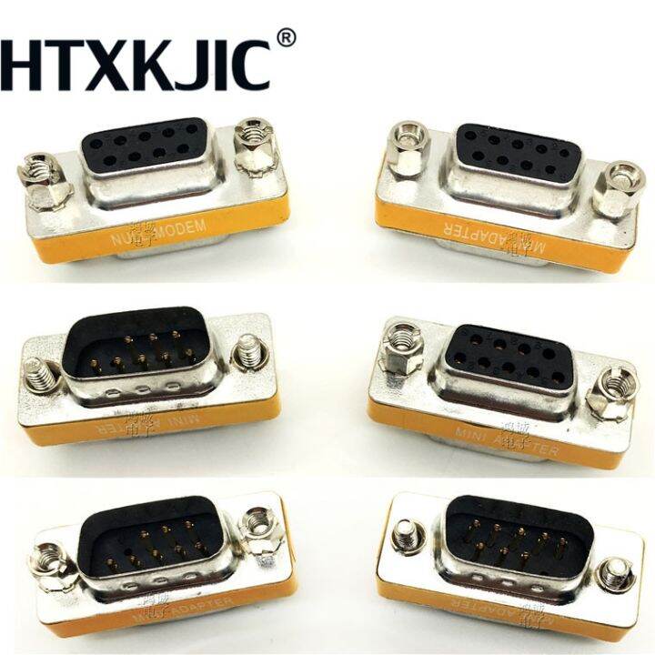 High Quality Mini Null Modem DB9 Female Male plug Adapter Gender