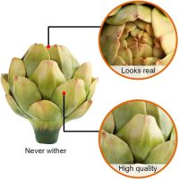 ขนาดใหญ่ Faux Artichokes ผักประดิษฐ์ Fake Artichoke ผลไม้ปลอมสำหรับตกแต่งห้องครัวขายส่ง