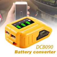 อะแดปเตอร์ชาร์จโทรศัพท์ USB สำหรับ Dewalt DCB090 LiIon แบตเตอรี่ไฟฟ้า Slide14.4/18/20V