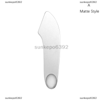 sunkepo6392 โทนเนอร์ไม้พายแต่งหน้าทำจากสแตนเลสสองชั้นเครื่องมือผสมรองพื้นช้อนเครื่องสำอางอุปกรณ์แต่งหน้าพร้อมเคส