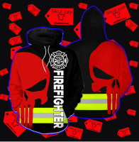 3D HOODIE-  XZX180305   Customize Name Firefighter 3D Hoodie 05