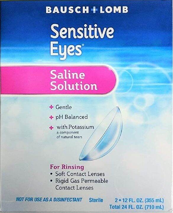 Bausch + Lomb Contact Lens/Sensitive Eyes Saline Solution 24 Fl Oz (710 ml) Lazada PH