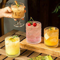 4PCS 250300450ML Hobnail เครื่องดื่มเย็น Goblets Vintage ดื่มถ้วยแก้วไวน์โซดาน้ำผลไม้ชุดเครื่องแก้วสำหรับงานปาร์ตี้บาร์