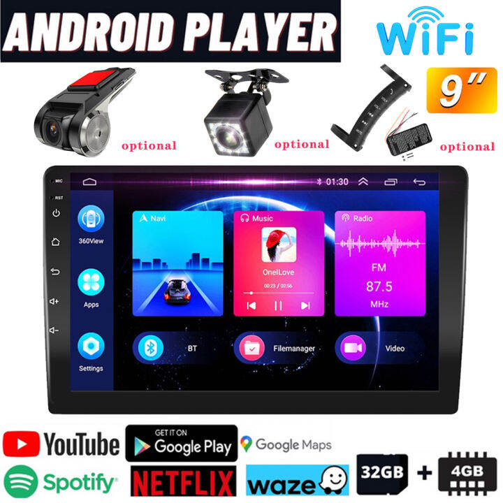 (4G+32G) 9 inch Android Head Unit Car Stereo 2din GPS Navigation Video