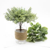 6 Pieces Artificial Plants Background Wall Home Decoration Accessories Wedding Bonsai Diy Flowers Arrangement Bridal Accessories