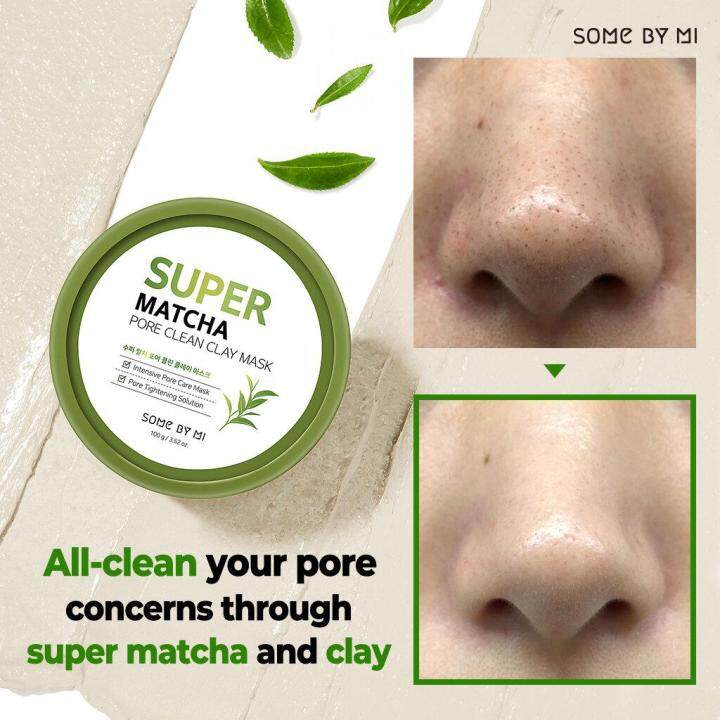 some-by-mi-super-matcha-pore-clean-clay-mask-100g-มาส์กโคลนมัจฉะ-เนื้อนุ่ม-ขจัดเซลล์ผิว-กระชับรูขุมขน