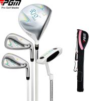 PGM RIO Women 4Pcs Golf Club Set With Golf Bag Carbon 1/7 /S/pt Iron Wood Driver Putting Sand Beginer Training