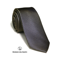 Giorgio Del Sarto Silk Necktie Size Slim Blue-Gold  with Fabric Texture เนคไทสีน้ำเงิน-ทองมีเท็กเจอร์