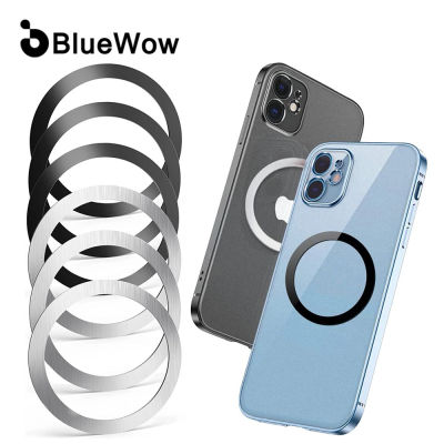 BlueWow TP06สากลแผ่นโลหะแม่เหล็กแหวนสำหรับ Magsafe ชาร์จไร้สายแผ่นเหล็กสติ๊กเกอร์แม่เหล็กที่วางโทรศัพท์ในรถยนต์