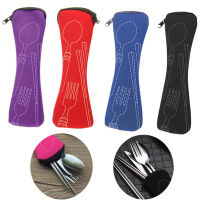 Portable tableware bag cutlery storage bag travel packaging storage picnic fork spoon pouch bag (without tableware)