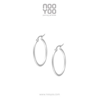 NooYoo ต่างหูสำหรับผิวแพ้ง่าย Hoop 2.5cm Surgical Steel