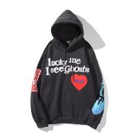 heart graffiti print hoodie Graffiti alphabet foam fleece sweater men and women Harajuku oversized fleece hooded sweater hip-hop