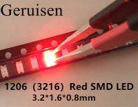 100ชิ้น1206แสงสีแดง-ไดโอดเปล่งแสง Led แบบ Smd 3216ไดโอด Smd 1206 Led 620-625nm 100-120mcd 2 0-2.6V 3.2*1.6