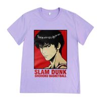 T-shirt manches courtes pour hommes et femmes, Streetwear japonais, vêtements pour adolescents, dessin animé Slam DUNK