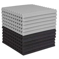 60 Pcs Acoustic Foam Board,Studio Wedge Tile,Acoustic Foam Soundproof Pyramid Studio Treatment Wall Panel 2.5X30X30cm