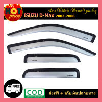 กันสาด Isuzu D-Max 2003-2006 รุ่น4ประตู สีบรอนด์