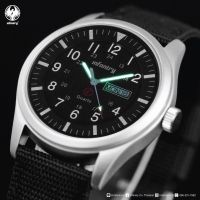 Mens Analogue Watch Black Date Day Lume Sport Outdoor Nylon Strap