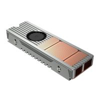 อลูมิเนียม + ทองแดง M.2 2280 SSD Heatsinks พร้อมพัดลมเทอร์โบ10000RPM ซิลิโคนสองด้านแผ่น M2 NVME Solid Disk ฮีทซิงค์