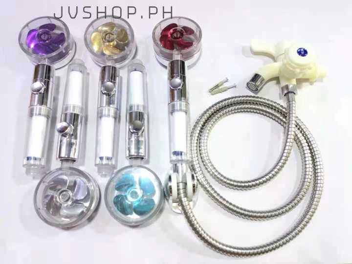 High Pressure Telephone Shower Head Blade Filtered 360° Rotating Hose