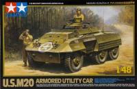 Tamiya 32556 148 Scale Model Kit US M20หุ้มเกราะยูทิลิตี้ลูกเสือรถ W 2รูปอาคาร