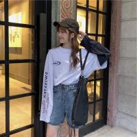 Korean HouseLong sleeve Women Clothes Bottoming-shirt Tops Early Autumn Tshirt Style New Korean Clothing Blouse baju perempuan murah หลวมพอดีTเสื้อแขนสั้นหญิงเกาหลีป่า เสื้อผ้า