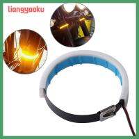 LIANGYAOKU ส้อมบอกสถานะแหวนยืดหยุ่นได้,สีแดง/น้ำเงิน/เหลือง/ขาว LED แบบ SMD รถจักรยานยนต์แถบเปิดสัญญาณไฟ