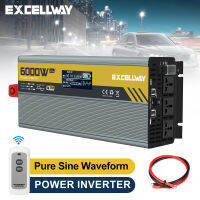 Excellway จอ LCD 1000W/2000W (สูงสุด) 220V-50HZ DC 12V/24 Converter ตัวจ่ายไฟกระแสสลับคู่ USB คู่อินเวอร์เตอร์ไฟฟ้าในรถยนต์ที่ชาร์จแบตในรถสำหรับรถบ้านแล็ปท็อปรถบรรทุก