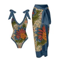 1 2023 New 2-Piece Women Bikini Set Push Up Floral Printed Ruffle Bikinis Strappy Bandage Swimwear Brazilian Biquini Bathing Suit