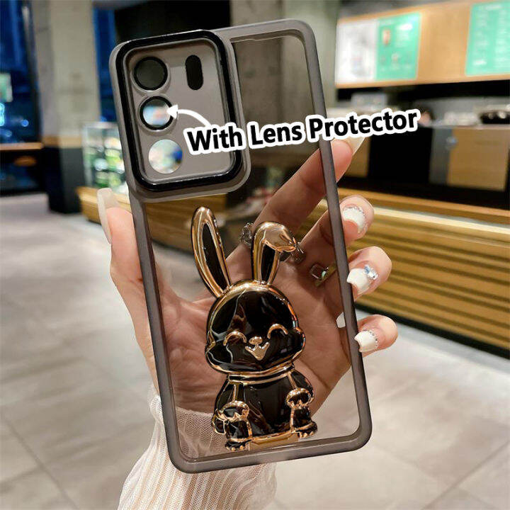 การ์ตูนกระต่ายน่ารักเคสโทรศัพท์สำหรับ-vivo-v29-5g-v29e-v29-pro-5g-v27-5g-v27e-v27-pro-5g-v25-pro-v23e-4g-5g-5g-v20-pro-2023พร้อมเลนส์กล้องถ่ายรูปฟิล์มป้องกันขาตั้งในตัวขาตั้งในตัวขาตั้ง-tpu-อ่อนปกปลอก