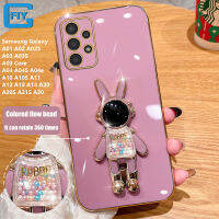 เคสโทรศัพท์อิเล็กโทรเพลทสุดหรูสำหรับ Samsung Galaxy A01 A02S A03 A03S A03แกน A04 A04S A04e A10S A10เคสโทรศัพท์ A30นักบินอวกาศขนมกระต่ายที่มีชื่อเสียงอินเทอร์เน็ตมูลค่าสูงปลอกยอดนิยม