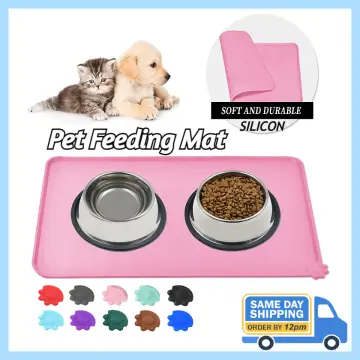 Pet Food Mat Cat Dog Puppy Silicone Feeding Non Slip Waterproof