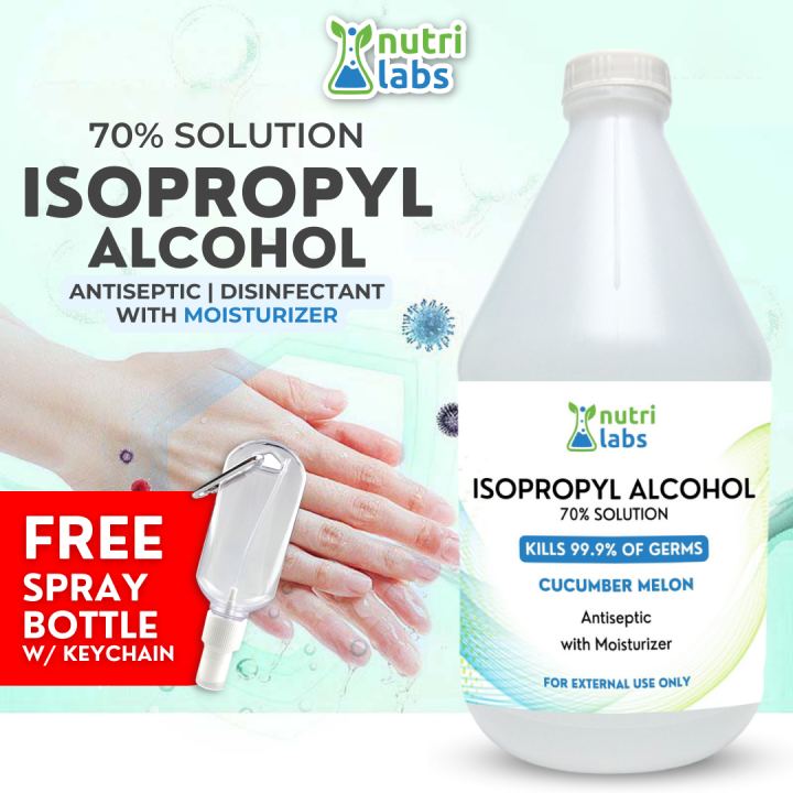 Nutrilabs Isopropyl Rubbing Alcohol Half Gallon with Cucumber Melon