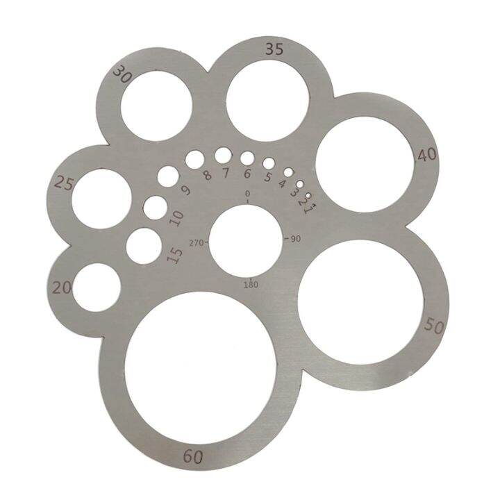 Leather Cutting Tool Corner Cutter Circle Drawing Template Metal Ruler