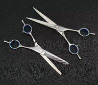 ชุดกรรไกรสุนัข7นิ้ว Professional Stainless Steel Grooming Curved s Shears Set