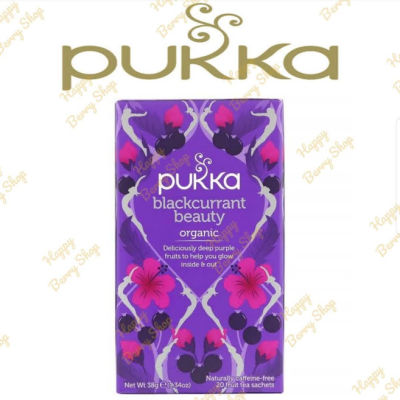 ชา PUKKA Organic Herbal Tea 🍃⭐Blackcurrant Beauty⭐🍵 ชาสมุนไพรออแกนิค ชาเพื่อสุขภาพจากประเทศอังกฤษ 1 กล่องมี 20 ซอง