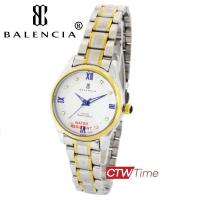 BALENCIA Fashion Wacth นาฬิกาข้อมือผู้หญิง สแตนเลสแท้ รุ่น W-2287-L-SG (สีเงิน 2 กษัตริย์)