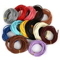 5 Meter/lot 1/1.5/2/3Mm Asli Kulit Sapi Bulat Thong Cord DIY Temuan Gelang Tali untuk Membuat Perhiasan