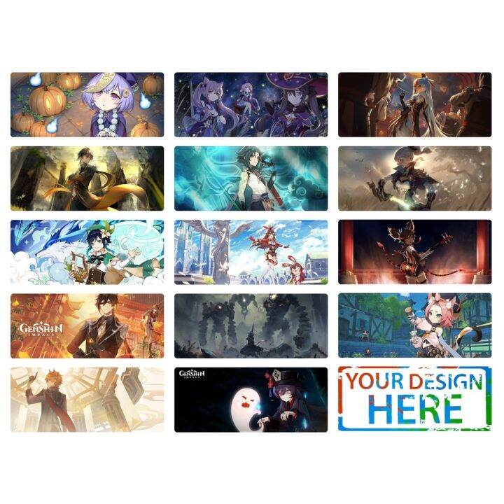 Gaming Long / Extended Mouse Mat / Pad ( 80 / 70 / 60 x 30 cm ) Genshin ...