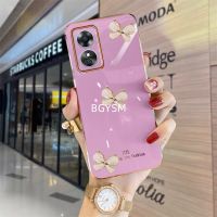 เคสสมาร์ทโฟนพร้อมส่งสำหรับ OPPO A78 4G 2023ชุบทองแวววาวสติกเกอร์ติดผนังตกแต่งห้องฝาหลัง OPPOA784G เคสซัมซุงแบบใหม่